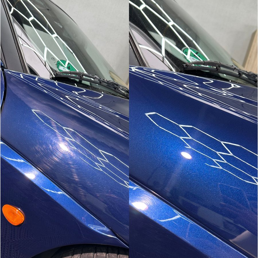 Front wing, paint correction