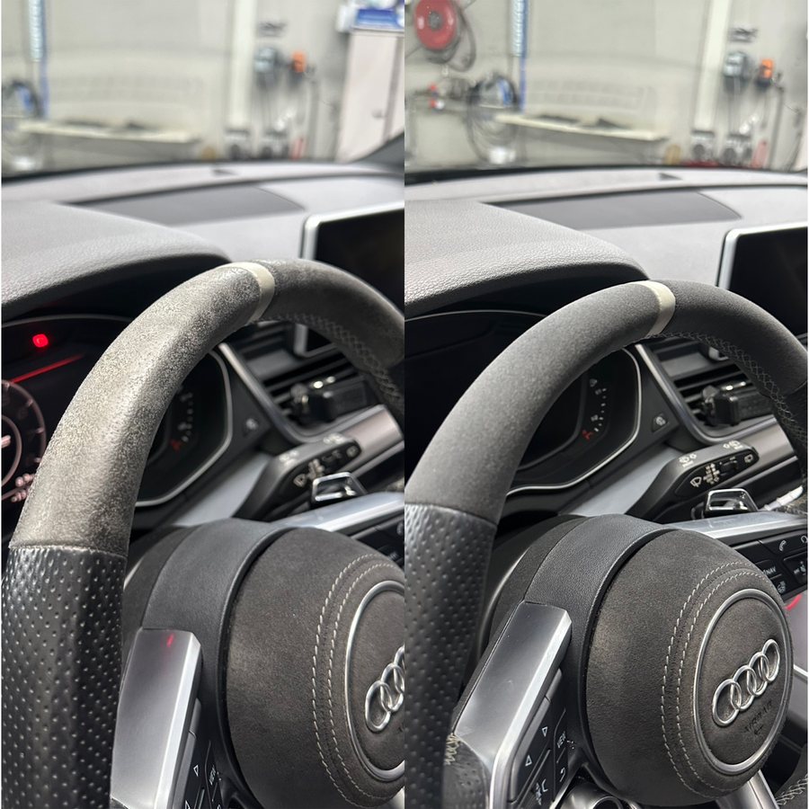 Wheel and centre console, cleaned